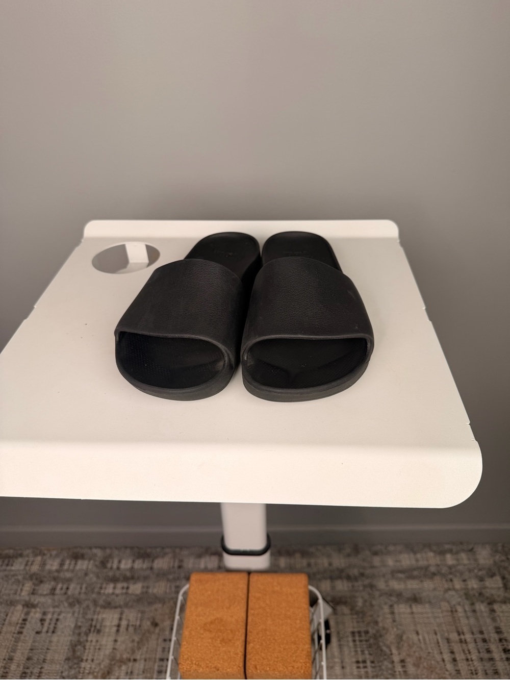 Black Women's Slide Sandals - Minimal Slide Comfort